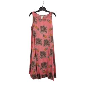 Sand & Spirit Women's 100% Cotton Sleeveless Sundress Pineapple Tropical - L